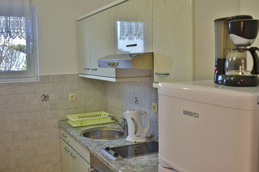 the kitchen